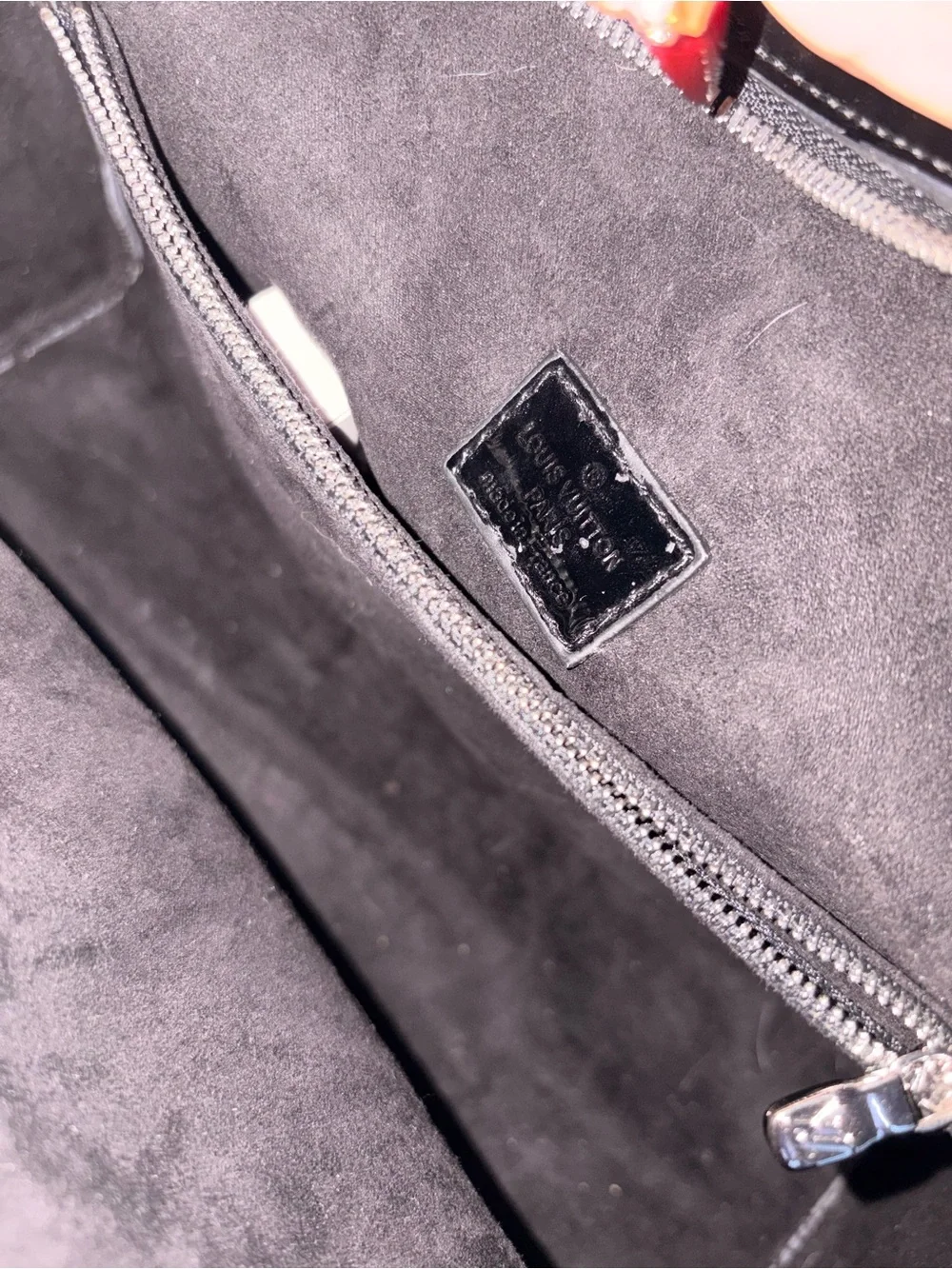 Black Patent Tote Bag with Top Handles